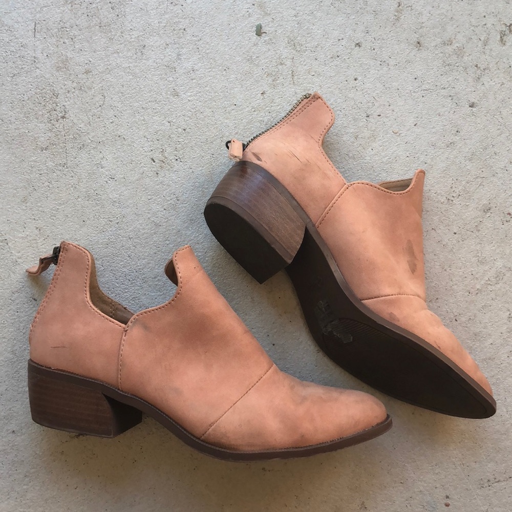 Blush Suede Booties
